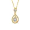 Collar de Diamantes Completos de Lujo Ligero con Diamante en Forma de Pera de Gota de Agua para Mujer Cadena de Clavícula Nicho Lujo Accesible Joyería Caliente Transfronteriza