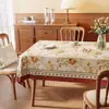 Mantel Estilo Retro Americano, Sin Lavado, Impermeable, Resistente al Aceite, Lujo Ligero, Tacto de Alta Gama, Nuevo Modelo 2024, Tela para Mesa de Café