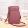 2026 Novo Modelo Grande Capacidade Multifuncional Cor Sólida Fashion Simples Bolsa de Ombro Tela Sensível ao Toque Transversal Bolsa para Celular para Mulheres