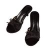 Hada con Falda, Sandalias Sexy y Hermosas para Mujer, Ropa Exterior de Verano, Sandalias de Tacón Alto con Lazo y Punta Abierta, Zapatos Nuevos 2025