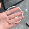 Pulsera de plata de ley 999 Gestapa con diseño de uñas brillantes y arena, pulsera de plata maciza con nicho cerrado, regalo de San Valentín.
