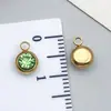 Accesorios para Joyería DIY de Piedra Satélite Incrustada de Diamantes de Acero Inoxidable, Exclusivamente para Ventas Transfronterizas, Pulseras, Collares y Colgantes Coloridos de Piedras de Nacimiento