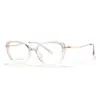 2026 Nuevo Modelo TR90 Moderno Varilla de Metal Diseño Hueco Gafas Sin Graduación Marco Pequeño de Mariposa Gafas Anti Luz Azul 7251