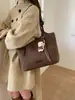 Bolso Simple, Gran Capacidad, Bolso de Cubo para Trabajo y Traslado de Mujeres, Nuevo Bolso Tote Versátil, Bolso de Hombro Moderno y Casual