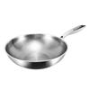 Wok de Titanio Alemán, Sartén de Titanio sin Recubrimiento, Sartén Antiadherente, Wok de Titanio con Patrón de Escamas de Pescado Martillado, Wok Doméstico de Aleación de Titanio con Fondo Plano