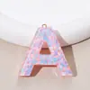 Llavero de Letra Rosa de Moda Accesorios Semi-Terminados Colgante DIY Pegamento de Cristal de Resina Bolso Colgante Pequeño para Mujeres