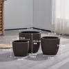 Vaso de cerâmica grossa antigo de grande diâmetro, vaso de cerâmica preta, vaso de cerâmica roxa, vaso de porcelana queimada simples para pátio externo, decoração de varanda