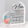 Presente do dia das mães: Decoração de mesa criativa transfronteiriça em acrílico personalizada, decoração de ambiente em formato de coração