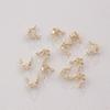 14K ouro banhado a cobre real ouro binaural fivela feijão fivela fechamento shell fivela DIY pulseira colar acessórios