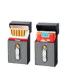 Novo Isqueiro Recarregável 2025 Caixa de Cigarros Recarregável Criativa de Grande Capacidade Isqueiro Integrado Pacote Completo para 20 Cigarros Anti-Pressão e à Prova de Umidade
