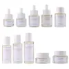 Fabricante Personaliza Materiais de Embalagem de Produtos Clássicos de Skincare de Alta Qualidade, Frascos de Vidro Conjunto, Frascos de Creme 30g, Frascos de Essência 30ml