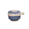 Tigela de Alimento Isolada com Injeção de Água em Aço Inoxidável com Tampa de Coroa, Função de Moagem com Ventosa, Louça Infantil