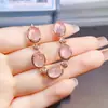 Venta al por mayor de fábrica Popular Pulsera de Cristal Rosa Natural con Incrustaciones de Plata S925 Piedra Principal 7*9 Joyería de Lujo Venta Directa de Fábrica