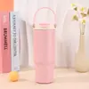 Taza de Hielo Portátil de Color Degradado Transfronteriza de Acero Inoxidable 316 de Doble Pared con Aislamiento al Vacío Taza Portátil para Exteriores con Popote