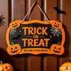 Nuevo producto transfronterizo: Decoración plana de madera para ambiente de fiesta de Halloween, adorno colgante para exteriores para patio y recibidor