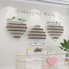 Estante de Arte de Uñas para Celebridades de Internet Estante para Colgar en la Pared Tienda de Arte de Uñas con Forma de Corazón de Moda Estante de Exhibición de Pegamento para Esmalte de Uñas de Hierro Dorado