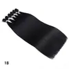 22/26/ 30 pulgadas Sintético Marrón Liso Extensiones de Cabello Piezas de Cabello para Mujeres Larga Recta Rubio Resistente al Calor Moda Peluca de Cabello
