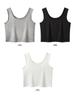 Camisola de verano para mujer, nueva, sin mangas, ajustada a la cintura, modal, playera básica blanca, top corto para chica hot