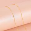 Colar em Prata 925 Banhado a Ouro Rosa Formato O Europeu, Americano, Japonês e Coreano Versátil Retro Estiloso Simples Corrente de Clavícula para Homens e Mulheres