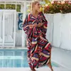Bata de Vacaciones en la Playa Estilo Nuevo Europeo y Americano Falda de Playa Holgada Talla Grande Falda Larga Cubre Bikini Camisa Protectora Solar para Mujer