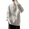 Suéter casual tipo pullover con media cremallera estilo americano para hombre, nueva colección otoño/invierno, corte holgado, color liso simple, suéter de punto de moda
