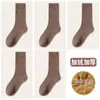 Calcetines de Invierno Gruesos Rayados para Mujer con Forro de Felpa, Calcetines Largos de Rizo para Hombre, Calcetines Cálidos de Pareja, Calcetines de Toalla para Dormir de Invierno
