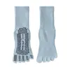 Meias de Yoga com Dedos Separados para Mulheres, Dedos Divididos, Antiodor, Silicone Antiderrapante, Silenciosas, para Pilates Fitness Indoor, Meias de Cano Médio com Cinco Dedos