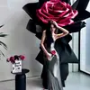 Adornos de Flores Artificiales de Rosa Grandes, Escaparates de Centros Comerciales, Toma de Fotos en Escenas de Bodas, Decoración de Puntos de Check-in de Celebridades de Internet