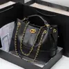 Bolso Grande para Mujer de Cuero Escarchado con Cadena Bolso Tote Gran Capacidad Otoño e Invierno 2025 Nuevo Bolso Acolchado con Cadena Hombro Único Diagonal