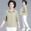 Chamarra con capucha para mamá 2025 Nueva Ropa de verano delgada para protección solar para mujeres de mediana edad y mayores Tops de manga larga a la moda