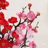 Rama de Flor de Ciruelo Simulada Flor de Ciruelo de Cera Árbol Falso Adorno Flor Seca Arte Bonsái Chino Decoración para Estudio en Casa Accesorio de Baile