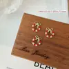 Novos Acessórios para Nail Art de Laço de Guirlanda de Natal, Liga Metálica Super Brilhante Estilo Japonês Incrustada com Diamantes e Pérolas, Decorações de Diamante para Unhas de Guirlanda