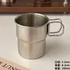 Taza de Café de Acero Inoxidable, Vaso de Aspecto Elevado, Taza Hecha por Stator, Taza Estilo Camping, Vaso de Agua, Elegante con Tapa 304