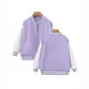 Uniforme de Béisbol para Niños 2026 Chaqueta de Bloques de Color Otoño Invierno Unisex Color Sólido Uniforme de Clase Ropa Exterior para Jardín de Infancia Ropa de Trabajo