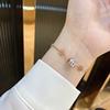 Acero de Titanio Simple de Alta Gama Lujo Ligero Acero de Titanio Inmarcesible Números Romanos Pulsera de Cintura para Hombre Pequeña Pulsera de Diseño iins para Mujer