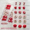 Accesorios para Uñas de Manzana Roja Navideña Rodajas de Fruta Artificial Popular Transfronteriza Resina DIY Diamante para Uñas Usable Accesorios Pequeños