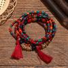 Pulsera multicapa bohemia de venta caliente transfronteriza, personalizada con cuentas de turquesa, joyería turística, pulsera europea y americana, joyería de comercio exterior