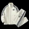 Conjunto de Tres Hojas con Estampado Mismo Estilo de Kevin con Chaqueta con Cremallera a Rayas de Bloques de Color para Deportes al Aire Libre, Chaqueta Unisex con Logo 3D