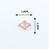 Accesorios para Hacer Joyería DIY Trébol de Cuatro Hojas Cristal de Vidrio Borde de Cobre Fundido Gotas de Agua Chapado en Oro Accesorios para Hacer Pendientes Colgantes