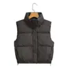 2026 Nuevo Comercio Exterior Transfronterizo Wholesale Ropa de Mujer Europea y Americana Moda Casual Versátil Cuello Alto Algodón Termosellado Chaleco