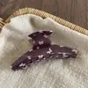 Pinza para el pelo coreana para mujer, pinza de tiburón de estilo simple, pasador de alta gama, pinza para la parte trasera de la cabeza, pinza de hueso de dragón con lunares