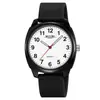 Reloj de Cuarzo Momentum 50m Resistente al Agua para Hombres y Mujeres, Esfera Grande Simple, Correa de Silicona, Reloj Deportivo para Estudiantes y Exámenes