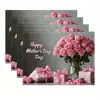 Manteles del Día de la Madre Transfronterizos, Ramos de Flores, Bendiciones de Agradecimiento, Manteles Festivos, Decoración Fotográfica para Restaurantes, Posavasos