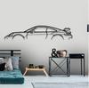 Estação Independente Nova Arte de Parede para Garagem Interior Casa Pendurado Metal Preto Silhueta de Carro Esportivo Logotipo de Parede Pendurado