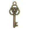 Llave Antigua de Bronce Vintage, Accesorios Creativos de Aleación para Joyería DIY, Colgante de Llave en Forma de Corazón Moderno y Personalizado