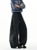 Pantalones deportivos de hiphop de peso pesado para hombres y mujeres, pantalones largos de otoño de marca americana de moda con estampado microacampanado, pantalones retro holgados hasta el suelo