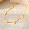 Collar con colgante de borlas irregulares transfronterizo, estilo europeo y americano, chapado en acero de titanio y oro de 18 quilates, cadena de clavícula ligera de lujo que combina con todo.