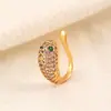 Estilo Europeo y Americano Chapado en Oro Cobre Versátil Brazaletes para Oreja Múltiples Capas Minimalista Nicho Temperamento Zirconia Japoneses y Coreanos Pendientes