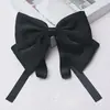 Pinza para el pelo con lazo grande rosa de satén estilo coreano, pinza para la parte posterior de la cabeza para niña, pinza superior con lazo, tocado de princesa Escape