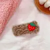 Clip de pelo de cordero de dibujos animados para otoño e invierno Corea del Sur Dongdaemun clip BB de felpa colorido flor lindo clip lateral flequillo